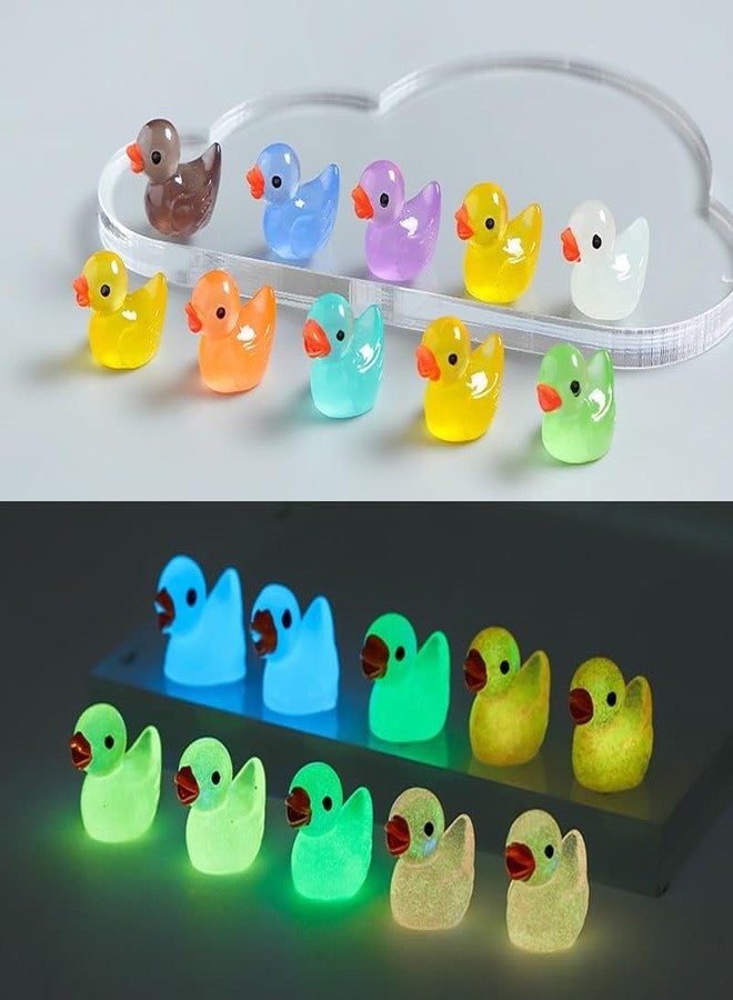 CHAKANLX 100pcs,Luminous Duck Mini Luminous Duck,Car Ornaments Cute Resin Creative Handmade Decor,Holiday Party Gifts,Birthday Gifts,Indoor Ornaments,Room Decor,Home Decor,Scene Decor,Holiday Decor,Desktop Dec - Image 2